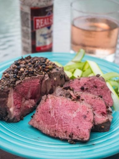 Sous Vide Peppercorn Filet Mignon | DadCooksDinner.com