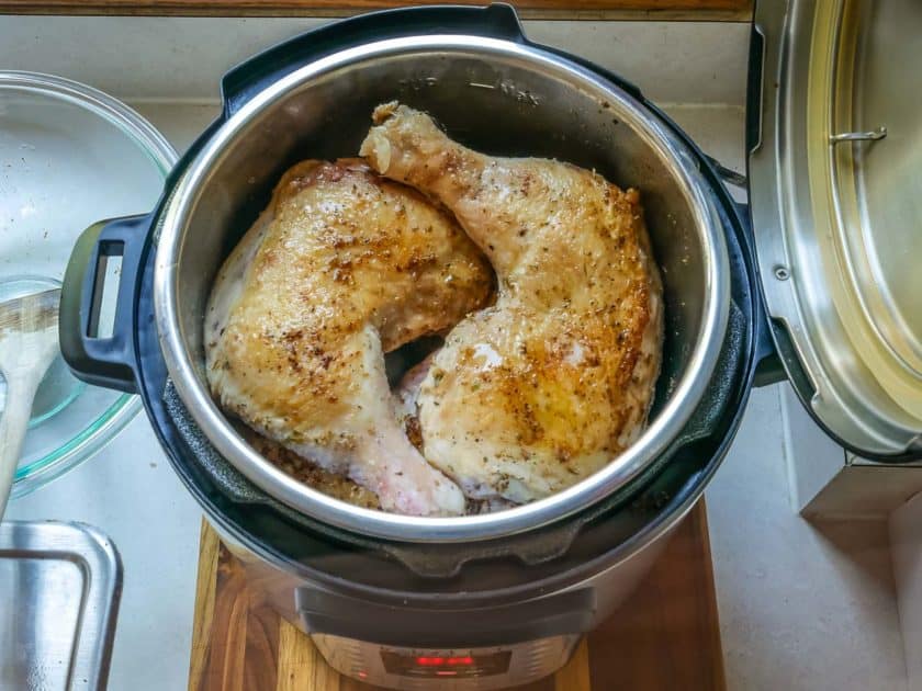 Pressure Cooker Chicken Legs with Herb Rub | DadCooksDinner.com