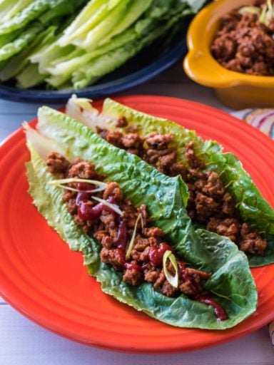 Turkey Lettuce Wraps Korean Style | DadCooksDinner.com