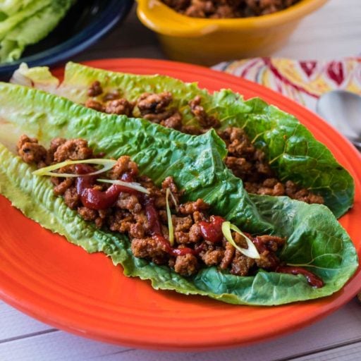 Turkey Lettuce Wraps Korean Style | DadCooksDinner.com