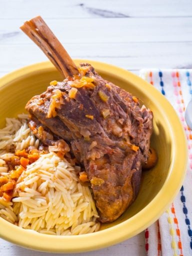 Pressure Cooker Greek Lamb Shanks | DadCooksDinner.com