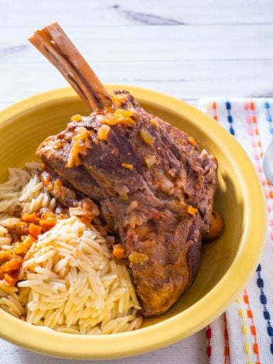 Pressure Cooker Greek Lamb Shanks | DadCooksDinner.com