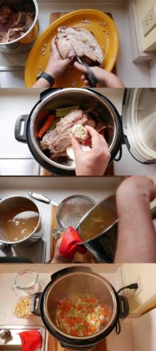 Pressure Cooker Day-After-Thanksgiving Turkey Carcass Soup | DadCooksDinner.com