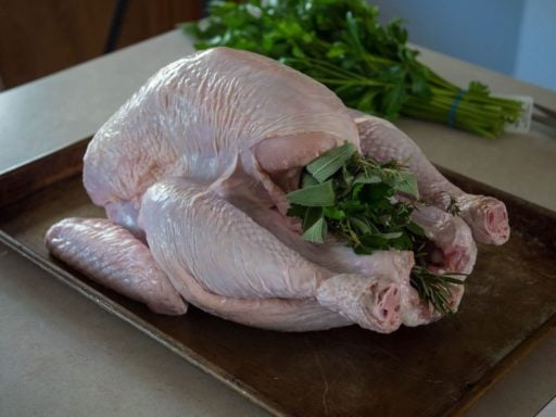 Rotisserie Turkey Stuffed with Herbs | DadCooksDinner.com