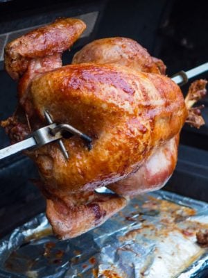 Rotisserie Turkey Stuffed with Herbs | DadCooksDinner.com