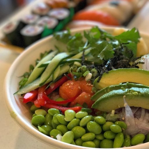 Poké bowl at Sushi Ten | DadCooksDinner.com