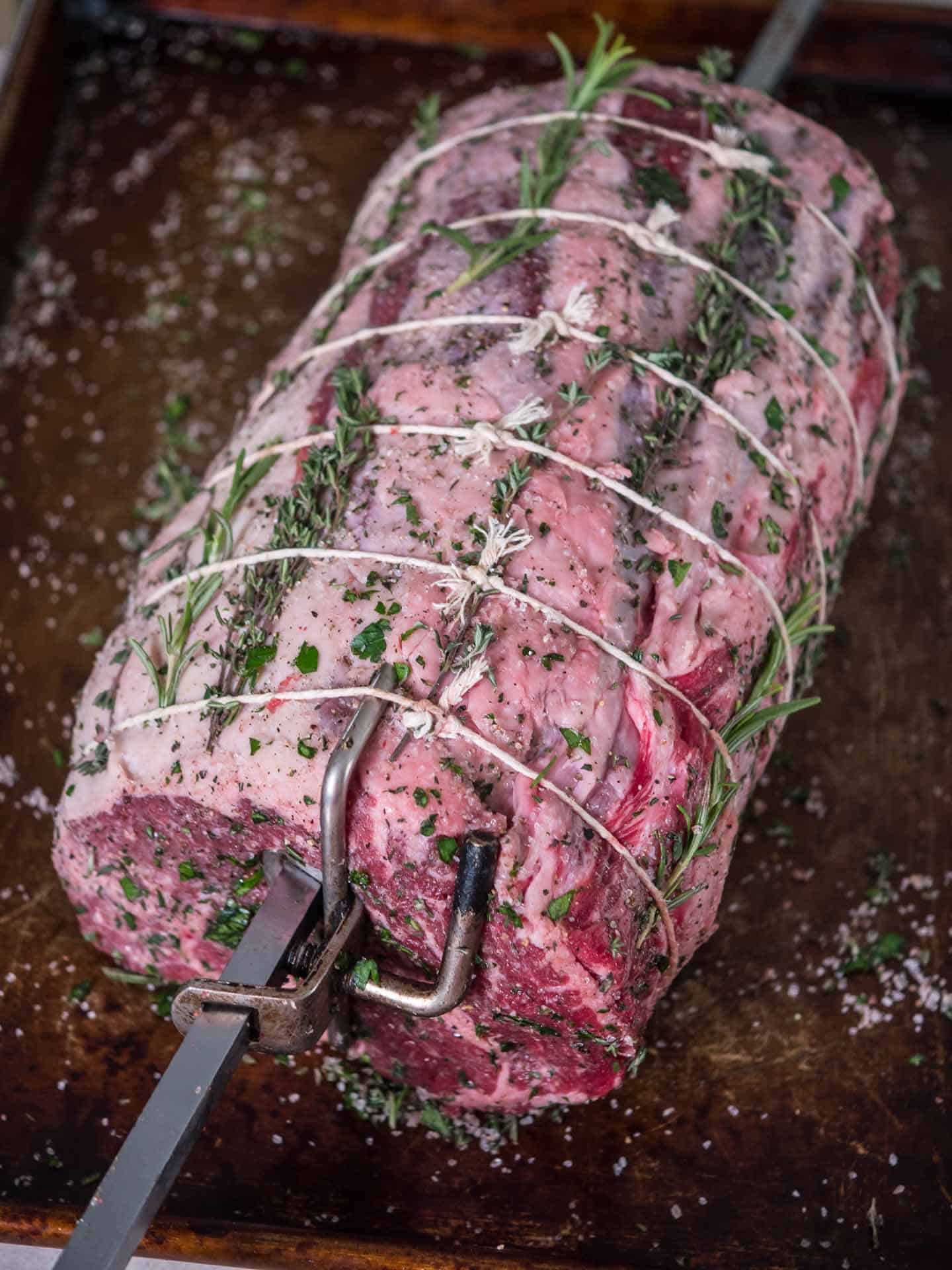 Rotisserie Beef Prime Rib Roast - DadCooksDinner