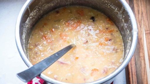 Pressure Cooker Ham and Yellow Split Pea Soup | DadCooksDinner.com
