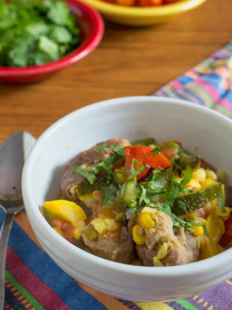 Pressure Cooker Mexican Pork Stew With Summer Vegetables