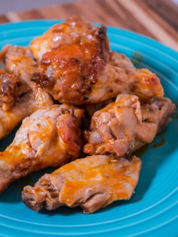 A plate of Instant Pot Chicken Wings