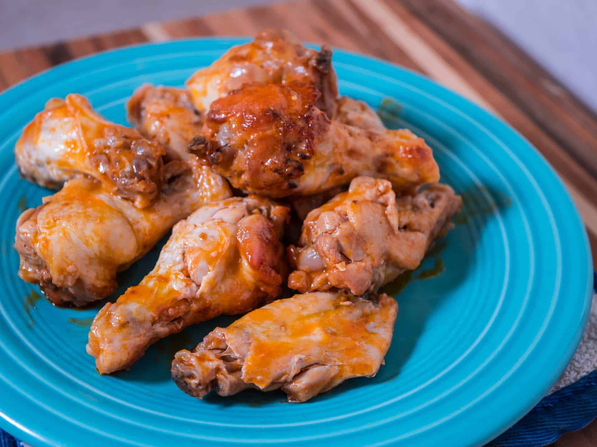 A plate of Instant Pot Chicken Wings