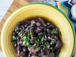 Pressure Cooker Feijoada Brazilian Black Bean and Meat Stew