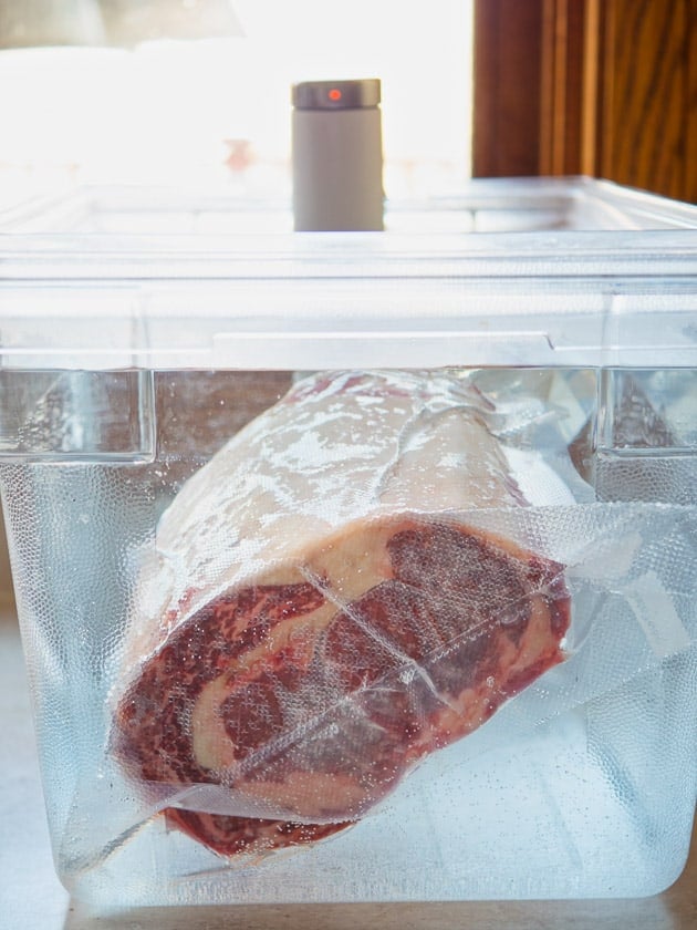 Sous Vide Cooking Times for a Boneless Ribeye Roast - DadCooksDinner