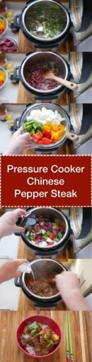 Pressure Cooker Chinese Pepper Steak | DadCooksDinner.com