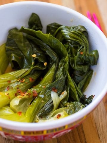Pressure Cooker Baby Bok Choy | DadCooksDinner.com