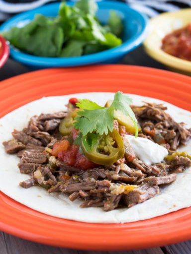 Pressure Cooker Beer Braised Flank Steak Tacos | DadCooksDinner.com