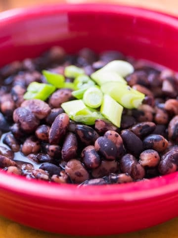 Pressure Cooker Vaquero Beans in Broth - Portrait framed | DadCooksDinner.com