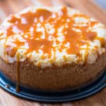 Pressure Cooker Salted Caramel Cheesecake | DadCooksDinner.com