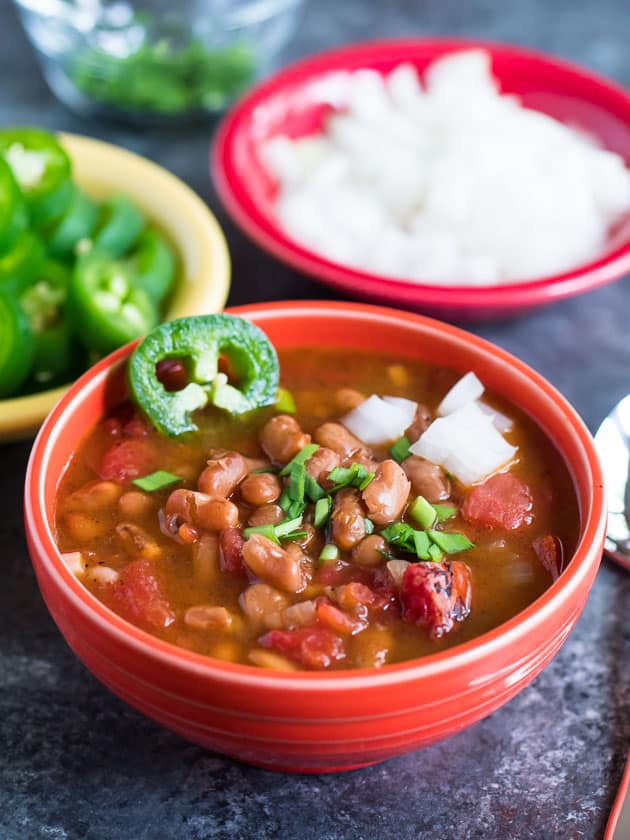 Pressure Cooker Southwestern Bean Soup | DadCooksDinner.com