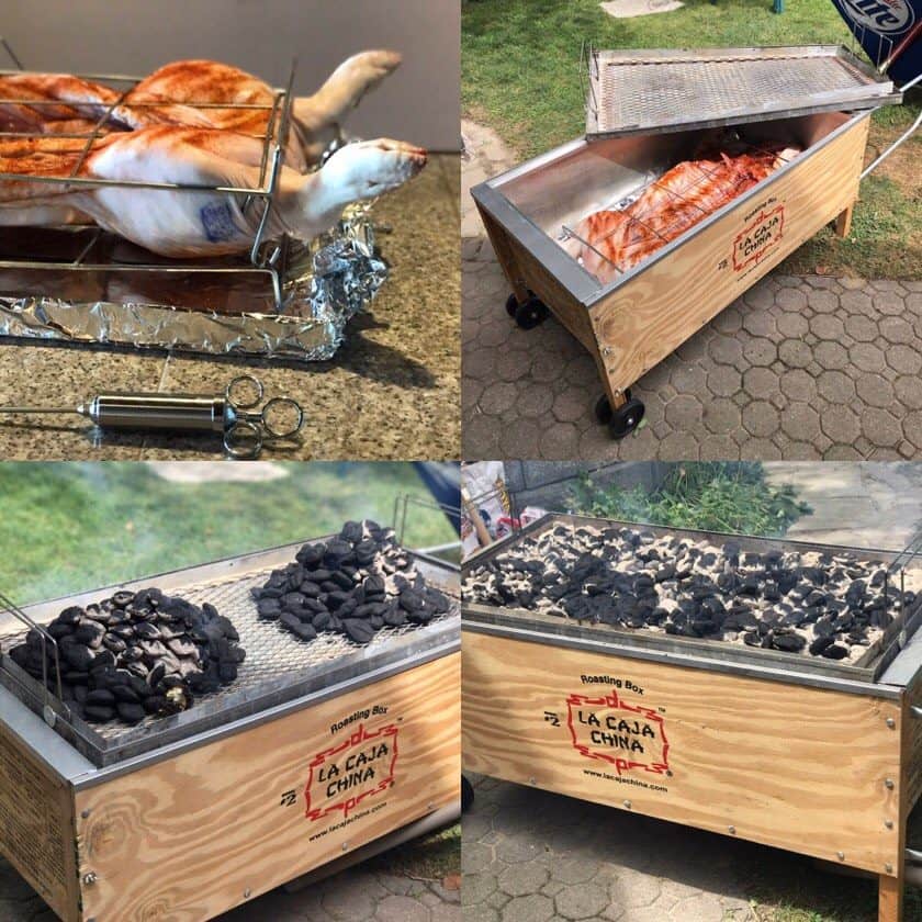 La Caja China Pig Roast - prep steps collage | DadCooksDinner.com