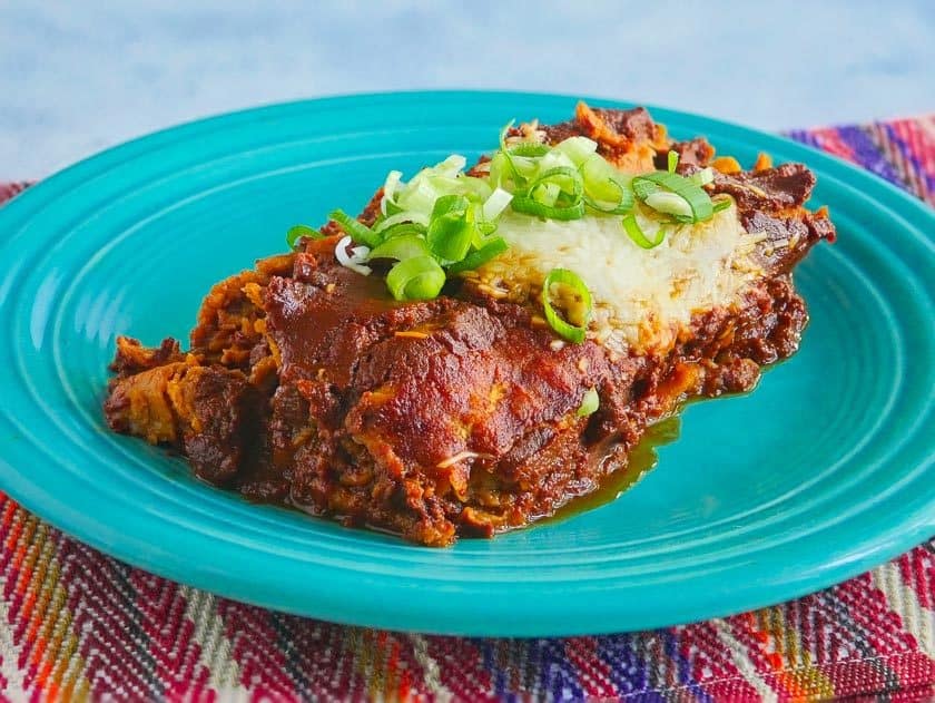 Pressure Cooker Beef Brisket Enchiladas | DadCooksDinner.com