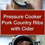 Pressure Cooker Pork Country Ribs with Cider and Mustard - Image Tower | DadCooksDinner.com