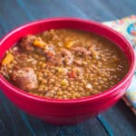 Pressure Cooker Umbrian Lentils and Sausage | DadCooksDinner.com