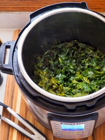 Presssure Cooking Kale | DadCooksDinner.com