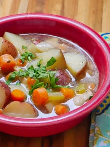 Pressure Cooker Chicken Potato Soup | DadCooksDinner.com