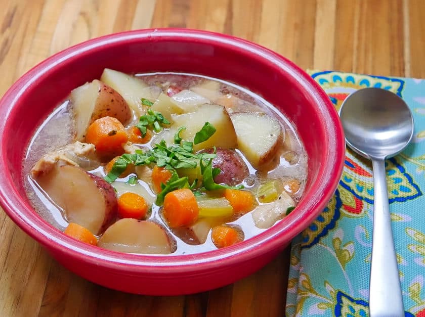 Pressure Cooker Chicken Potato Soup | DadCooksDinner.com