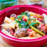 Pressure Cooker Penne with Sausage and Peppers | DadCooksDinner.com