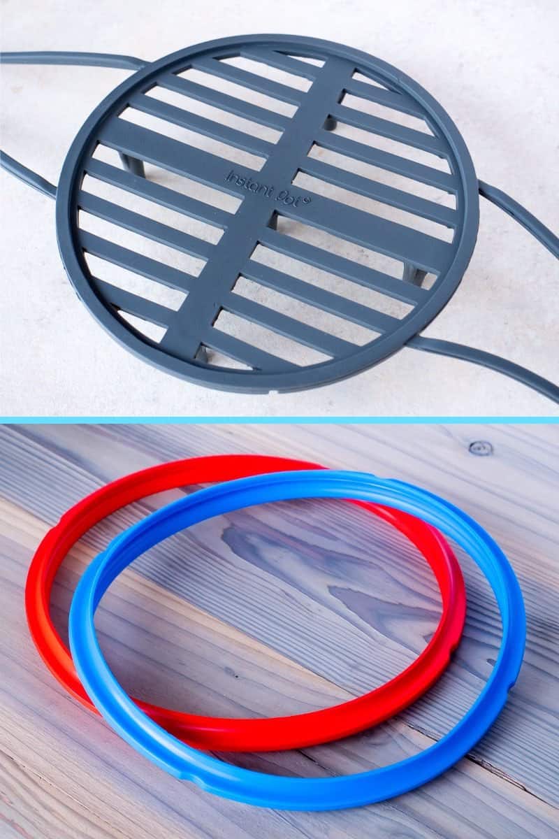 Instant Pot Silicone Steam Rack and Sealing Rings in Red/Blue -  DadCooksDinner