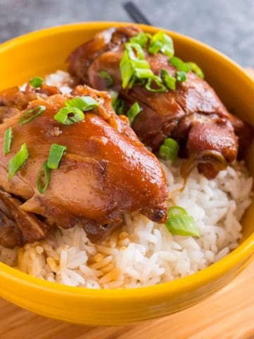 Pressure Cooker Chinese Red Cooked Chicken Thighs | DadCooksDinner.com