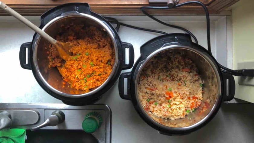 Recipe testing - pressure cooker Mexican brown rice | DadCooksDinner.com