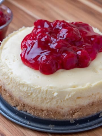 Pressure Cooker Strawberry Cheesecake | DadCooksDinner.com