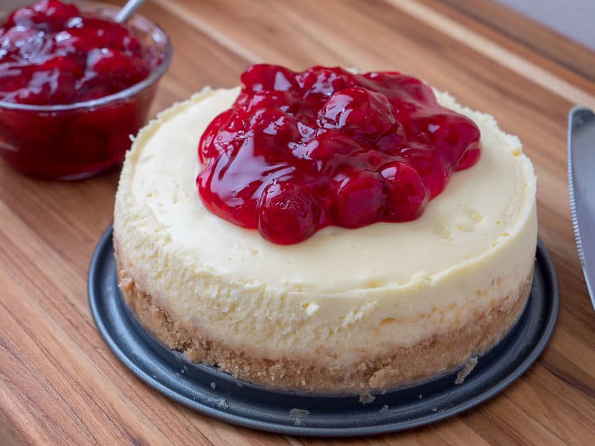 Pressure Cooker Strawberry Cheesecake | DadCooksDinner.com