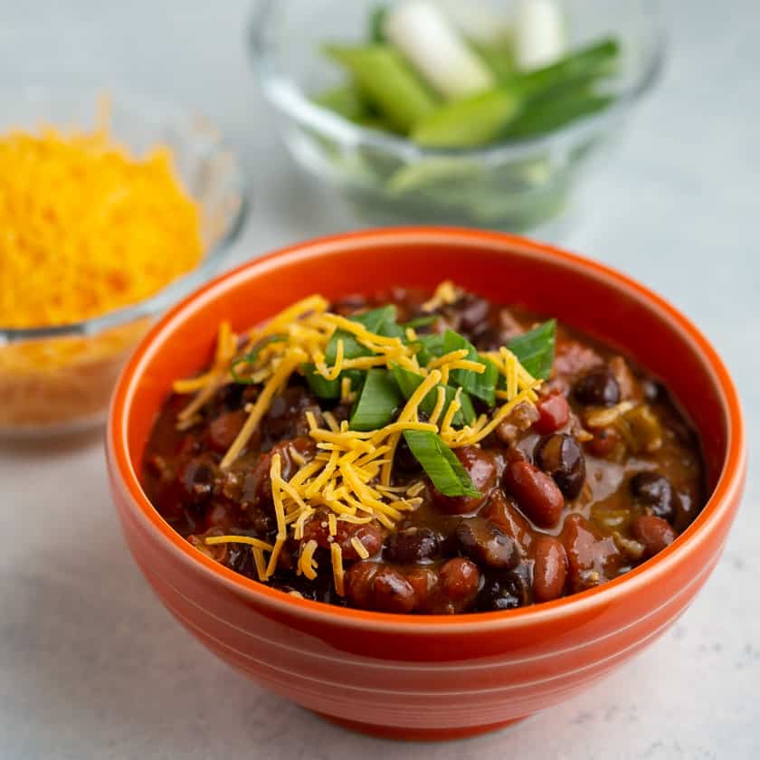 Instant Pot Quick Turkey Chili with Canned Beans DadCooksDinner