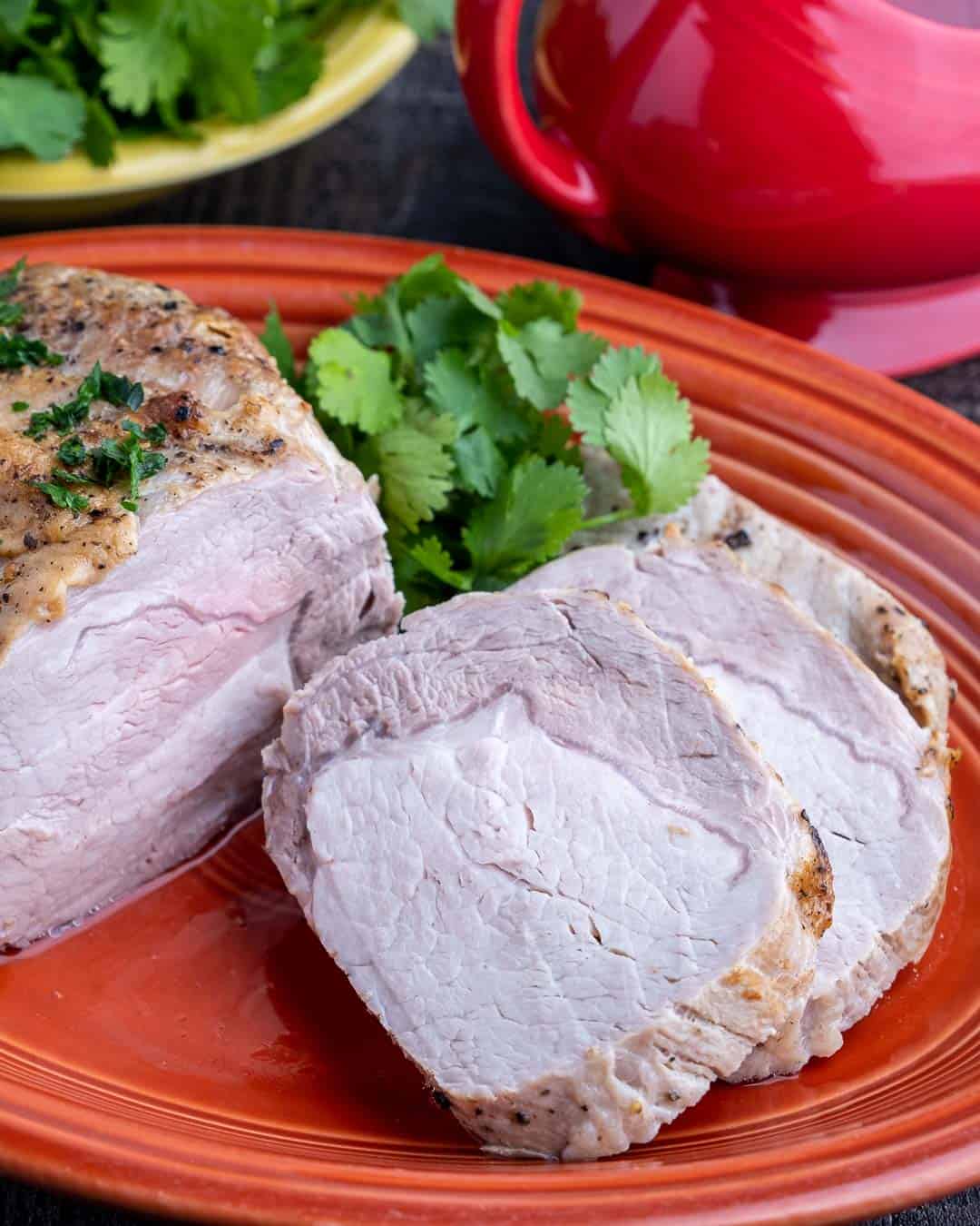 Pork loin roast with parsley