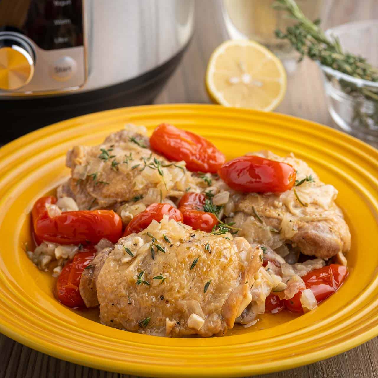 Instant pot chicken thighs diced tomatoes deals