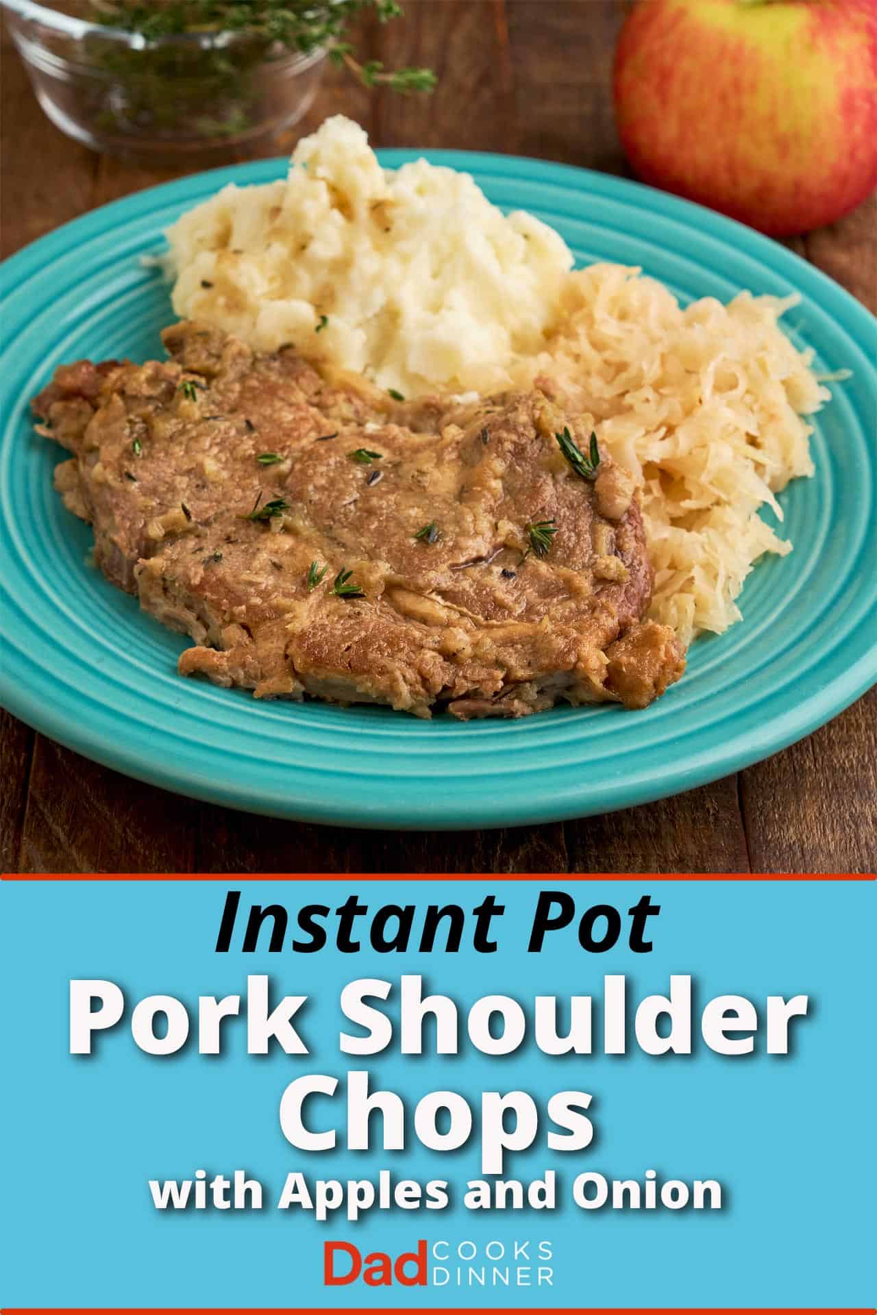 Instant Pot Pork Shoulder Chops with Apples and Onions