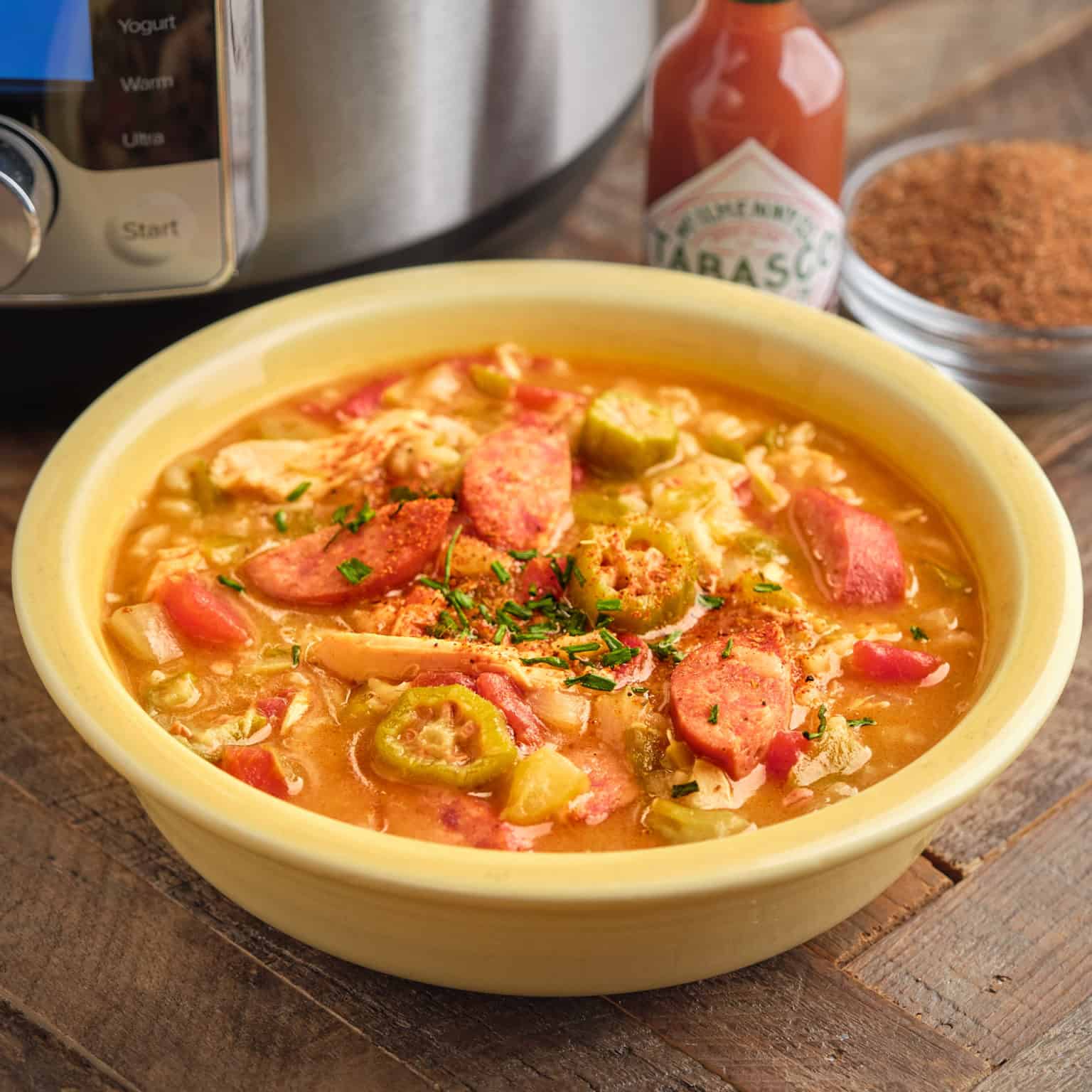 Instant Pot Rotisserie Chicken Gumbo Soup DadCooksDinner