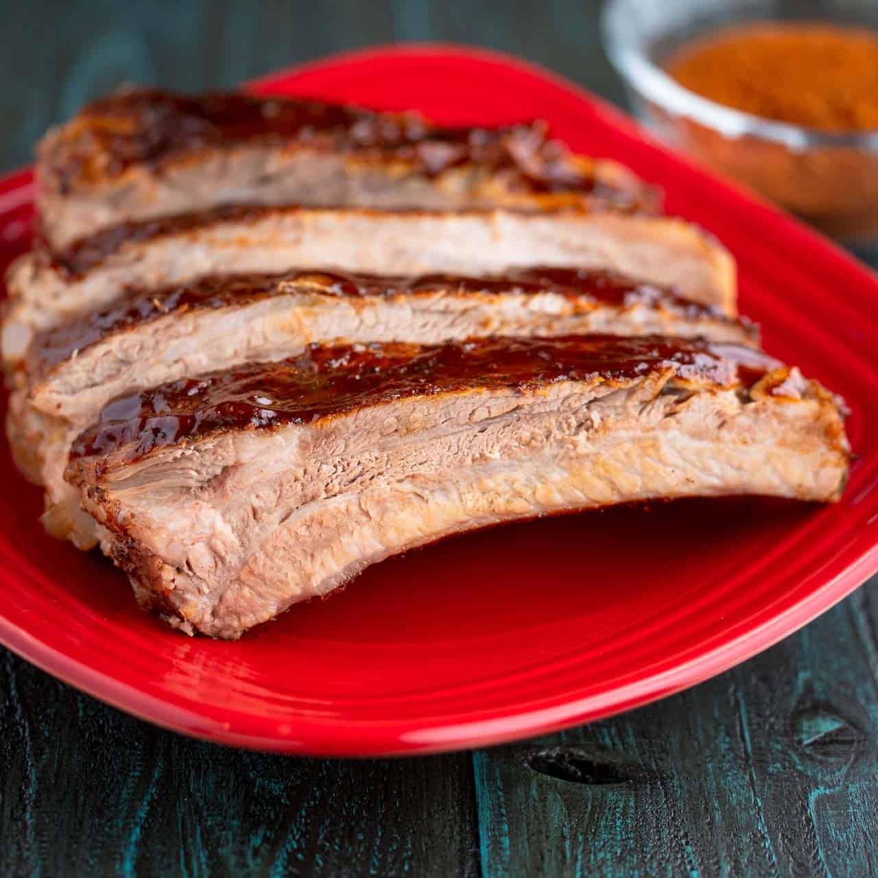 Instant Pot Spare Ribs with BBQ Rub and Sauce - DadCooksDinner