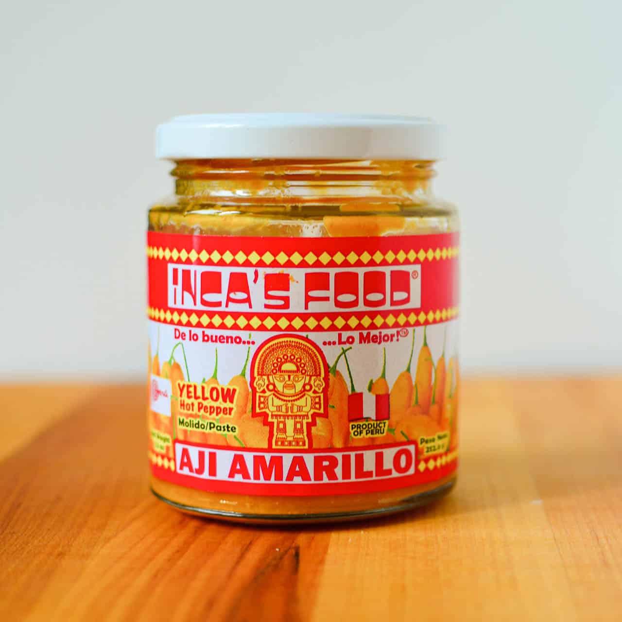 A jar of Aji Amarillo paste