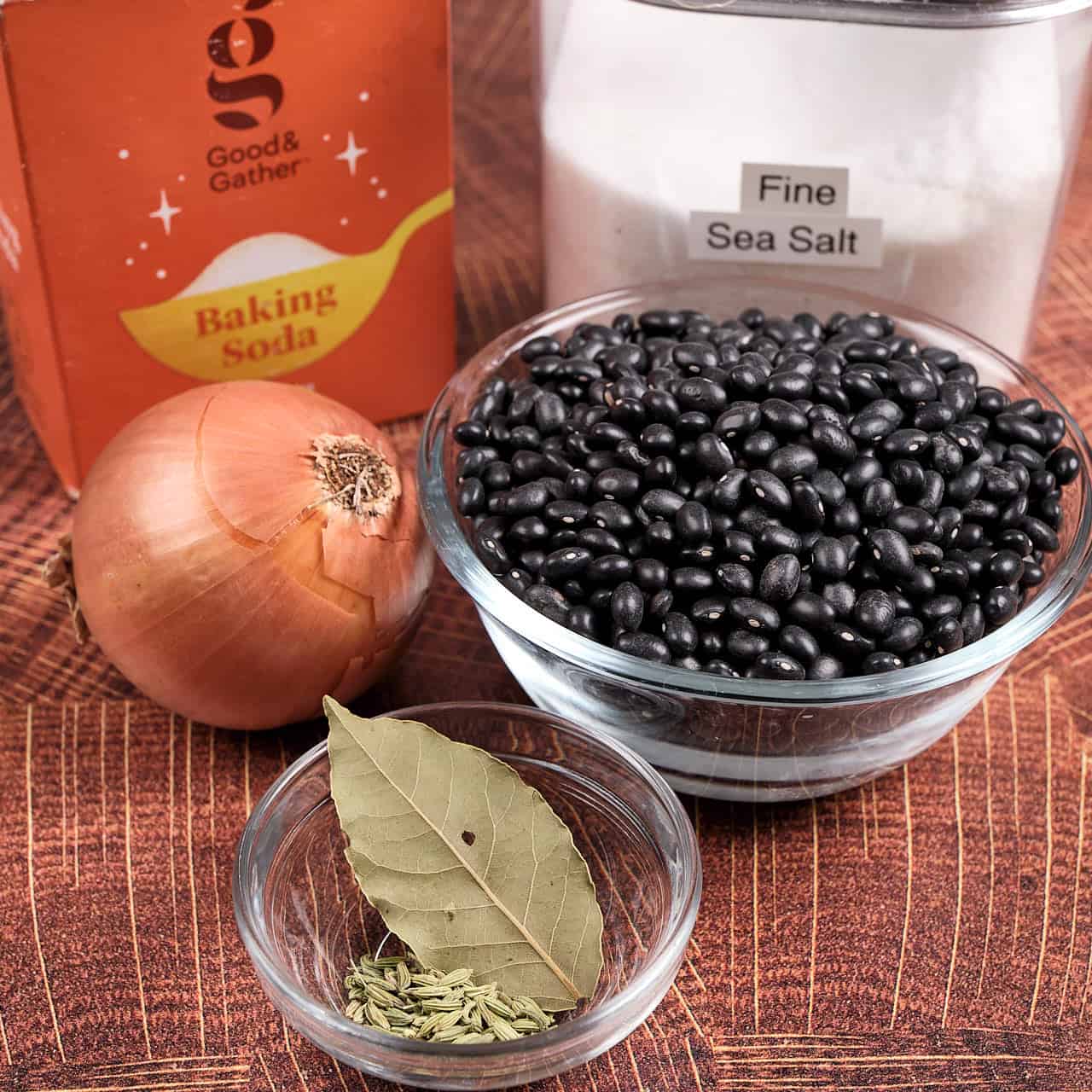 Ingredients for Instant Pot Mexican Black Beans