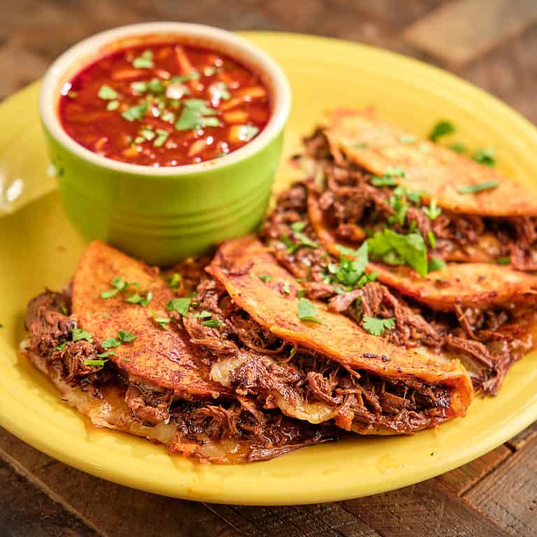 instant pot birria tacos with broth quesabirria con consomé