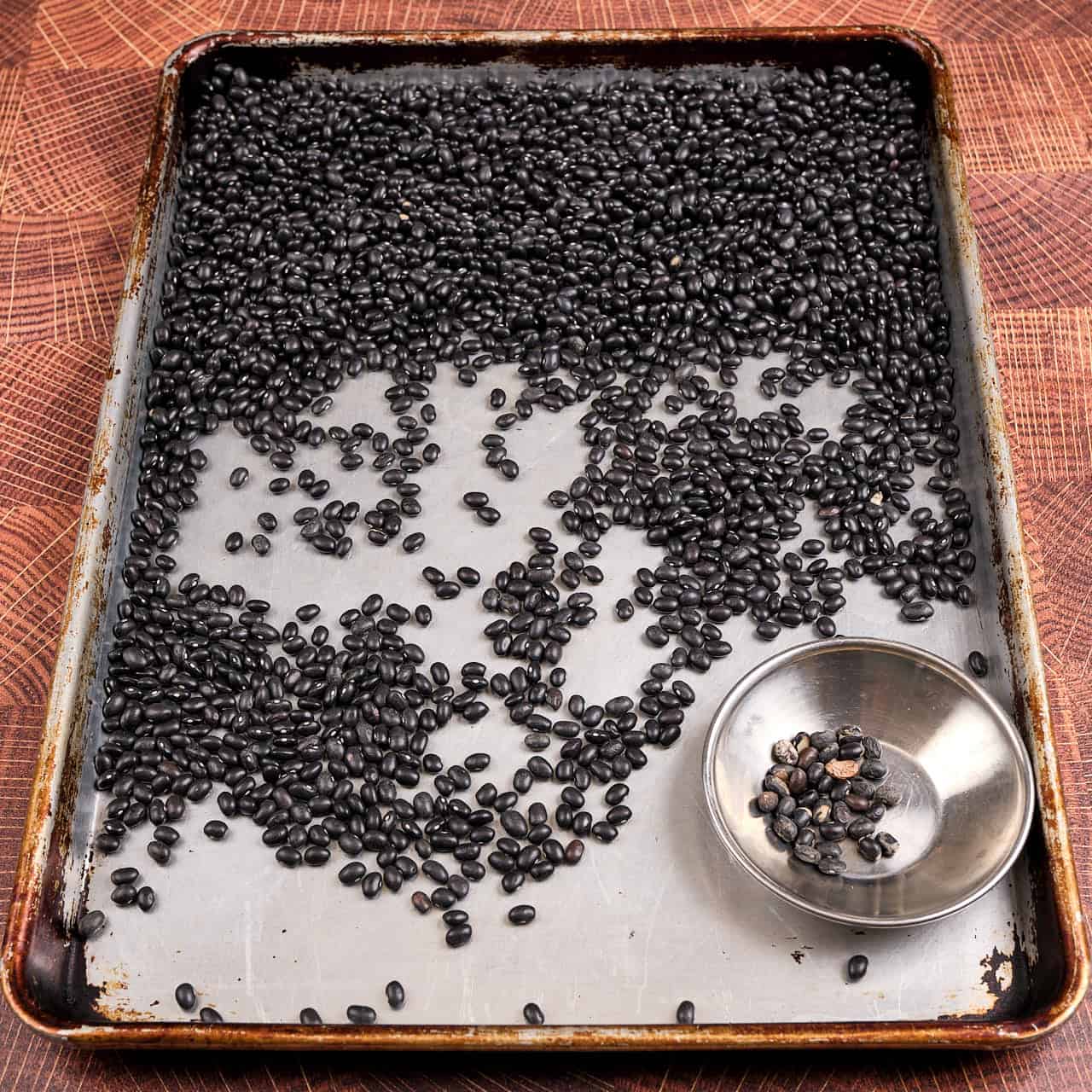 Sorting dry black beans for Instant Pot Mexican Black Beans
