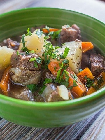 A bowl of lamb stew