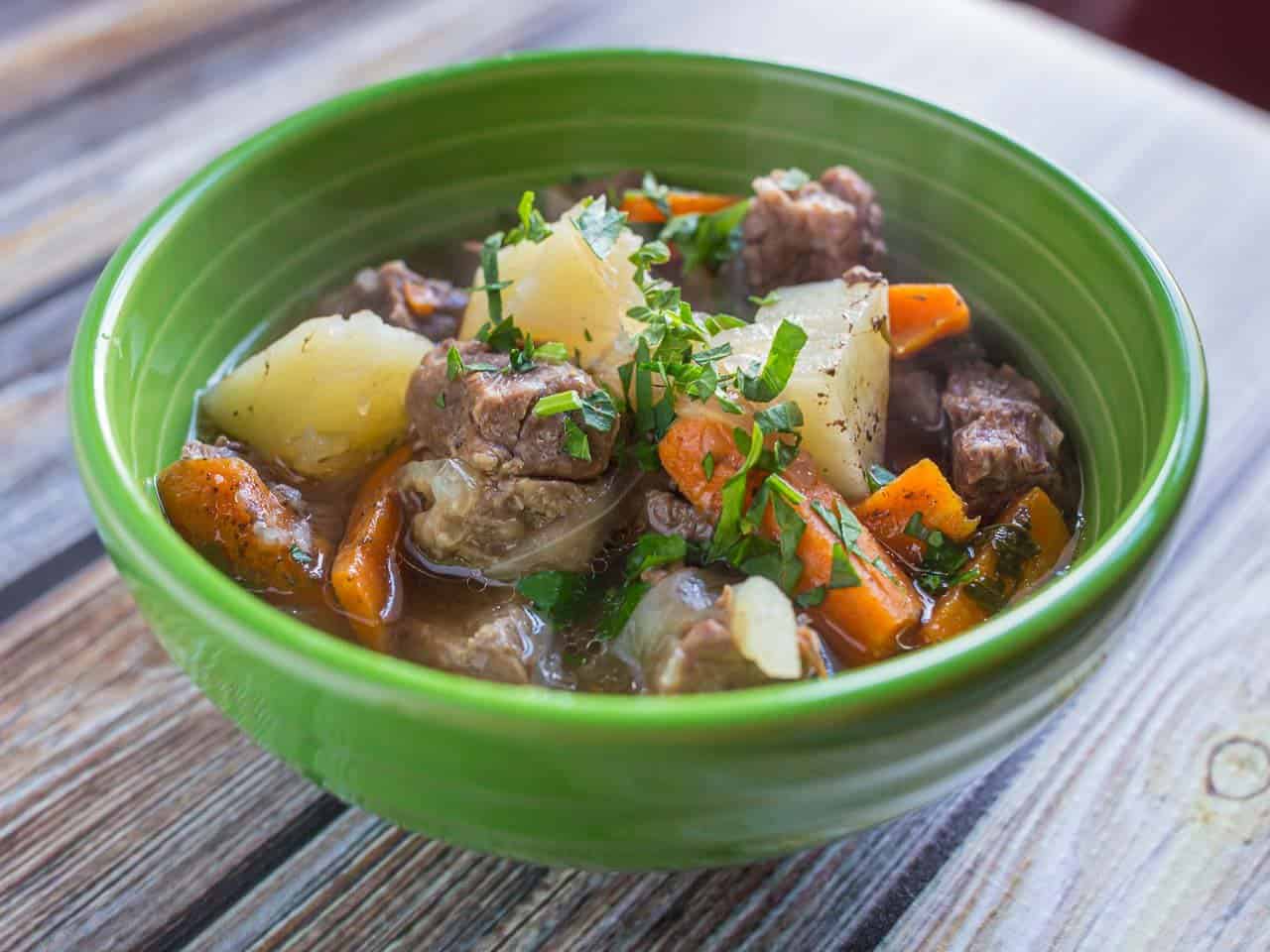 A bowl of lamb stew