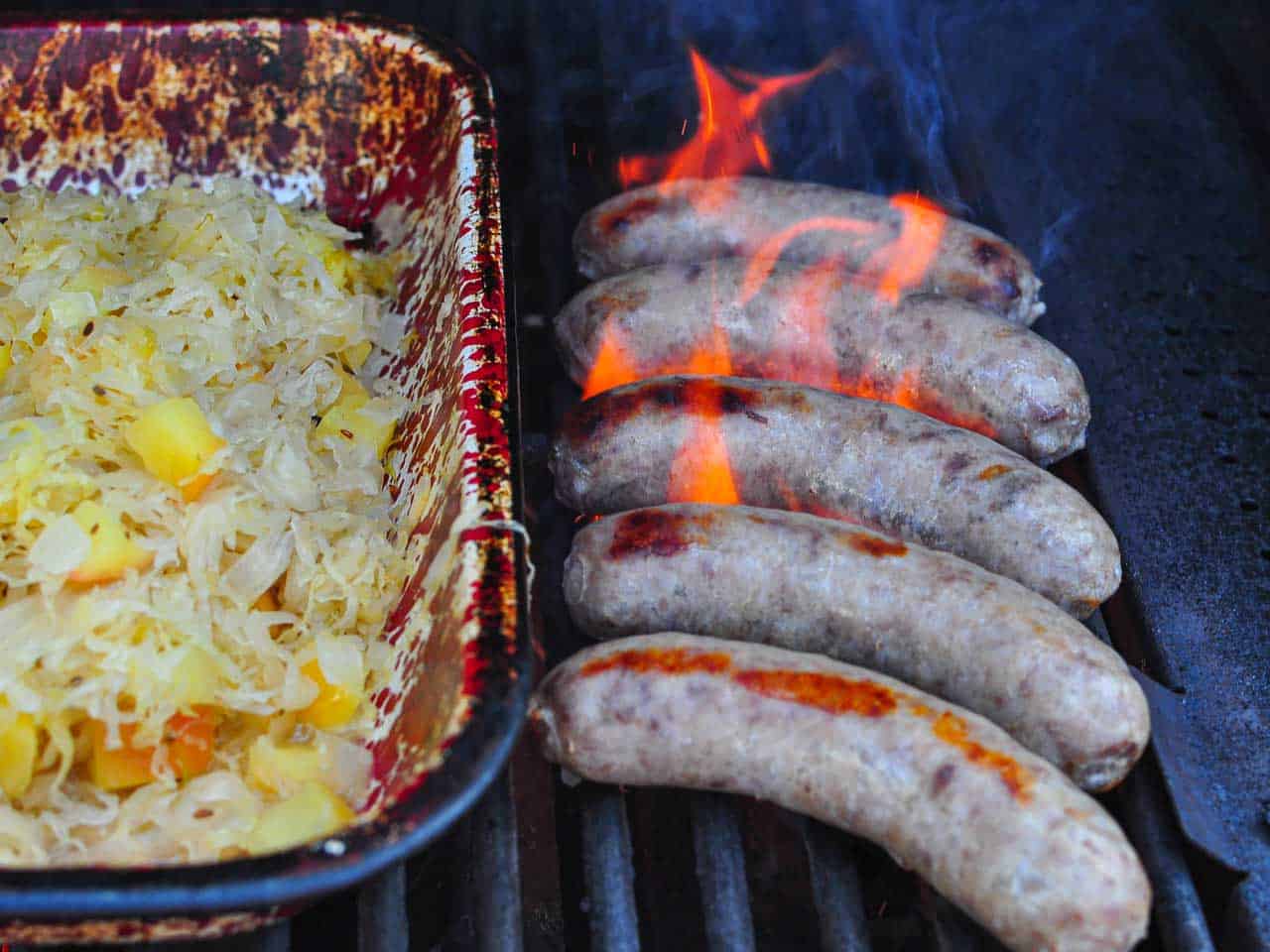 Bratwurst flare-up