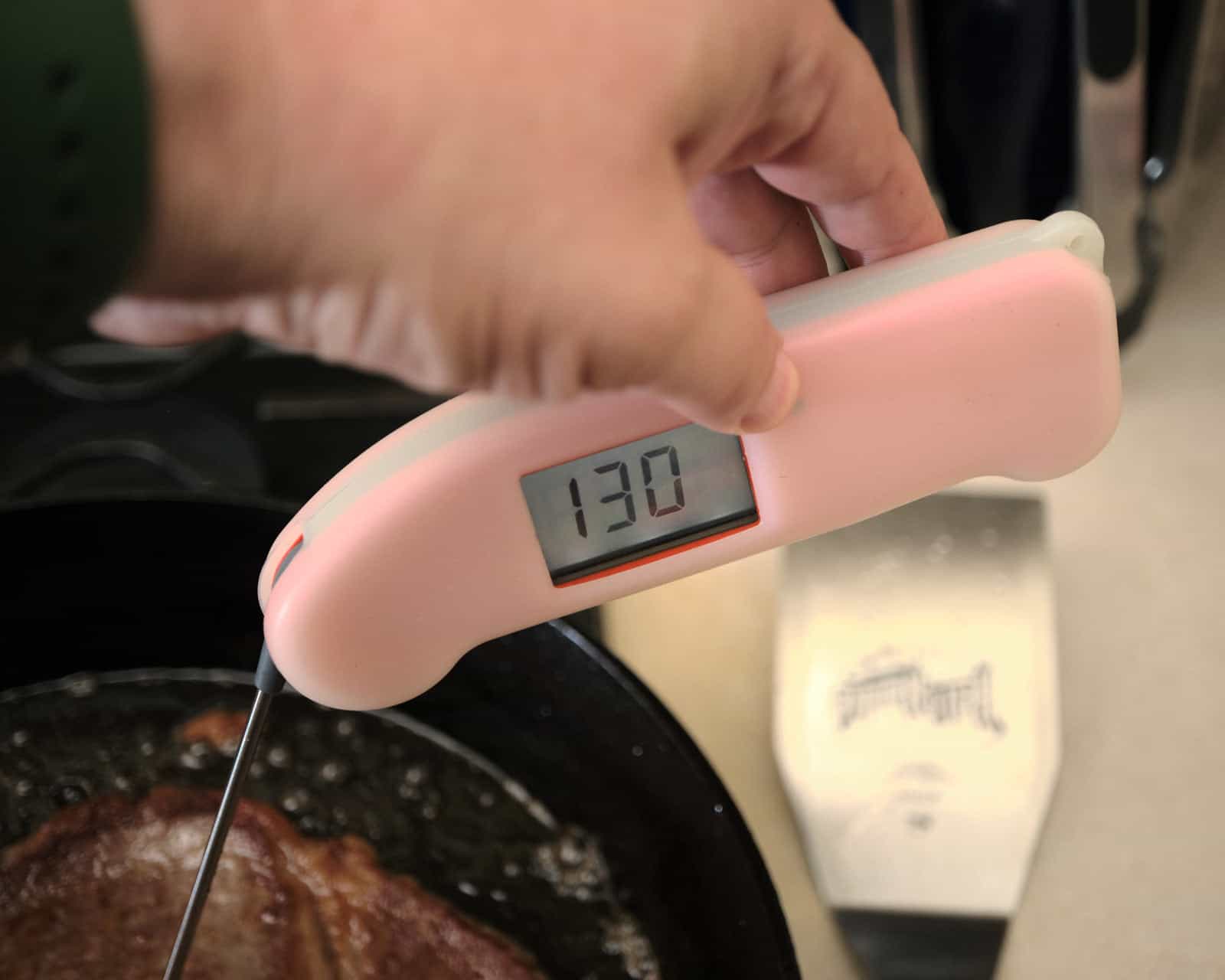 130°F reading on the thermometer